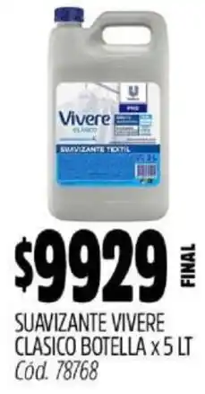 Supermercados Yaguar Vivere suavizante clasico botella oferta