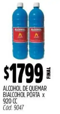 Supermercados Yaguar Alcohol de quemar bialcohol porta oferta