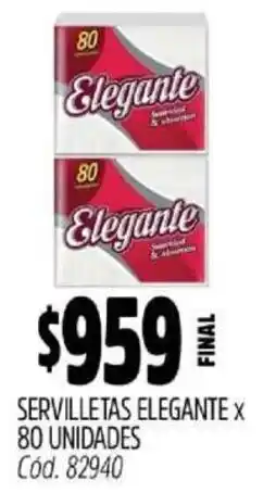 Supermercados Yaguar Elegante servilletas oferta