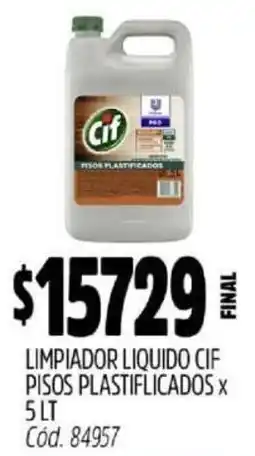 Supermercados Yaguar Cif limpiador liquido pisos plastiflicados oferta