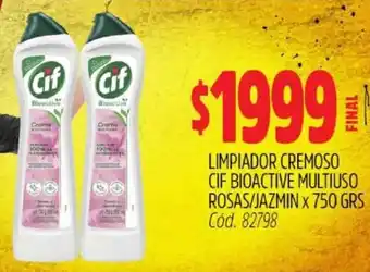 Supermercados Yaguar Cif limpiador cremoso bioactive multiuso rosas/jazmin oferta