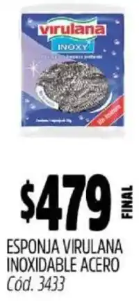 Supermercados Yaguar Virulana esponja inoxidable acero oferta