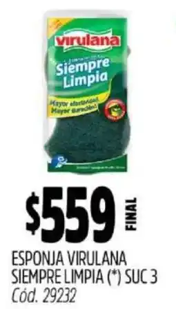 Supermercados Yaguar Virulana esponja siempre limpia oferta