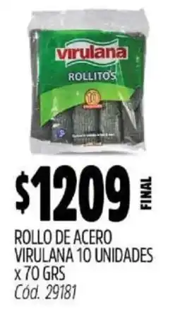 Supermercados Yaguar Virulana rollo de acero oferta
