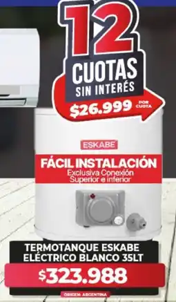 Supermayorista Vital Termotanque eskabe eléctrico blanco oferta