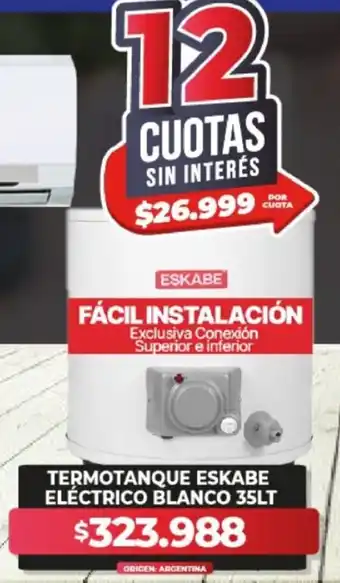 Supermayorista Vital Termotanque eskabe eléctrico blanco oferta