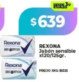 Supermayorista Vital Rexona jabón sensible oferta