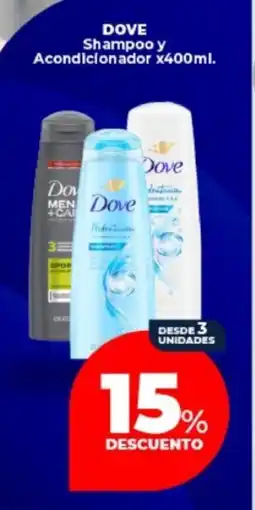 Supermayorista Vital Dove shampoo y acondicionador oferta