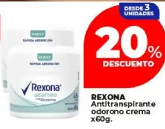 Supermayorista Vital Rexona antitranspirante odorono crema oferta
