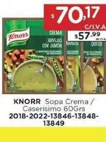 Hipermay Knorr Sopa Crema / Caserisimo 60grs oferta