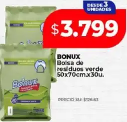 Supermayorista Vital Bonux bolsa de residuos verde oferta