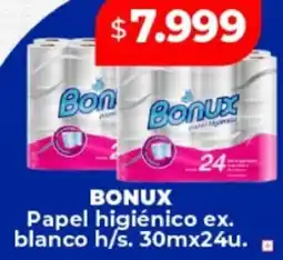 Supermayorista Vital Bonux papel higiénico ex. blanco h/s. oferta