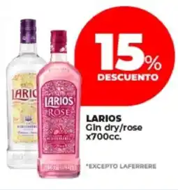 Supermayorista Vital Larios gin dry/rose oferta