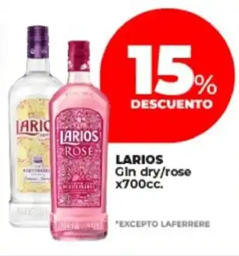 Supermayorista Vital Larios gin dry/rose oferta
