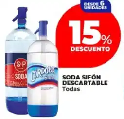 Supermayorista Vital Suda soda sifón descartable todas oferta