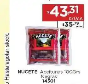 Hipermay Nucete Aceitunas Negras 100grs oferta