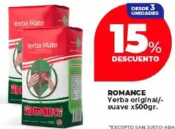 Supermayorista Vital Romance yerba original/- suave oferta