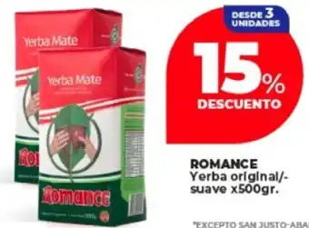 Supermayorista Vital Romance yerba original/- suave oferta