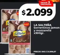 Supermayorista Vital La salteña sorrentinos jamon y mozzarella oferta