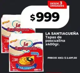 Supermayorista Vital La santiagueña tapas de pascualina oferta