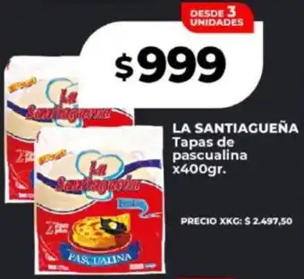 Supermayorista Vital La santiagueña tapas de pascualina oferta