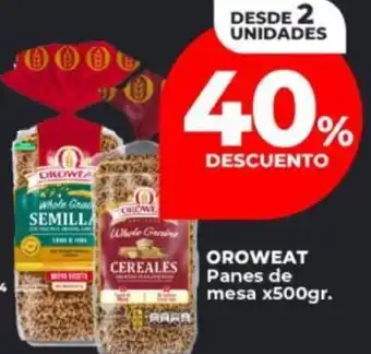 Supermayorista Vital Oroweat panes de mesa oferta