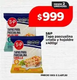 Supermayorista Vital S&p tapa pascualina criolla y hojaldre oferta