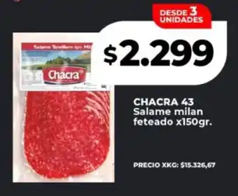 Supermayorista Vital Chacra 43 salame milan feteado oferta