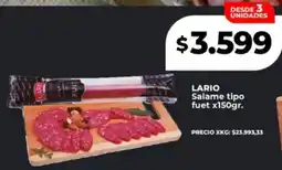 Supermayorista Vital Lario salame tipo fuet oferta