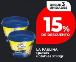 Supermayorista Vital La paulina quesos untables oferta
