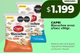 Supermayorista Vital Capri bizcochos arroz s/tacc oferta