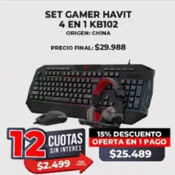Supermayorista Vital Set gamer havit 4 en 1 kb102 oferta