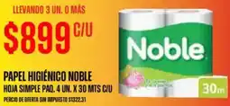 Supermercados Vea Noble papel higiénico oferta