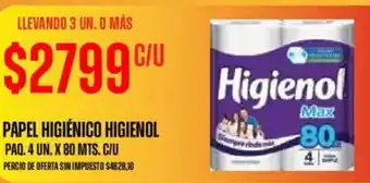 Supermercados Vea Higienol papel higiénico oferta