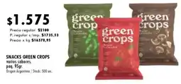 Supermercados Vea Snacks green crops varios sabores paq oferta