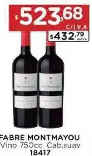 Hipermay Fabre Montmayou Vino Cab.suav 750cc oferta