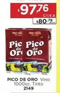 Hipermay Pico De Oro Vino Tinto 1000cc oferta