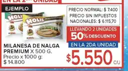 Carrefour Market Milanesa de Nalga Premium x 500 g oferta
