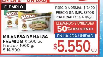 Carrefour Market Milanesa de Nalga Premium x 500 g oferta