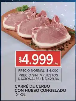 Carrefour Market CARRE DE CERDO CON HUESO CONGELADO oferta