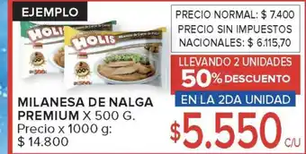 Carrefour Milanesa de Nalga Premium x 500 g oferta