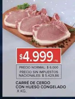 Carrefour CARRE DE CERDO CON HUESO CONGELADO oferta