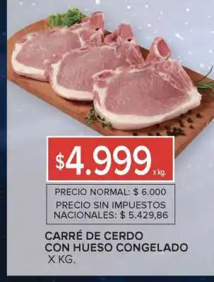 Carrefour CARRE DE CERDO CON HUESO CONGELADO oferta