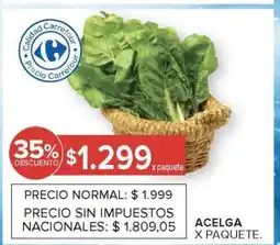 Carrefour Acelga x Paquete oferta