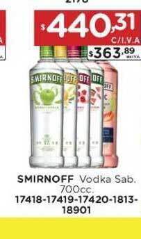 Hipermay Smirnoff Vodka Sab. 700cc. oferta