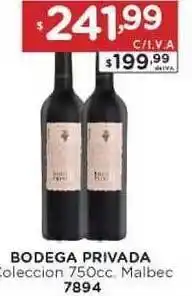 Bodega Privada Coleccion Malbec 750cc.