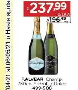 Hipermay F.Alvear Champ. E Brut / Dulce 750cc oferta