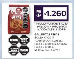 Carrefour Market Galletitas Pepas oferta