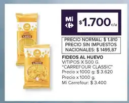 Carrefour Market FIDEOS AL HUEVO oferta