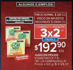 Carrefour Market Jugo en Polvo BC La Campagnola oferta